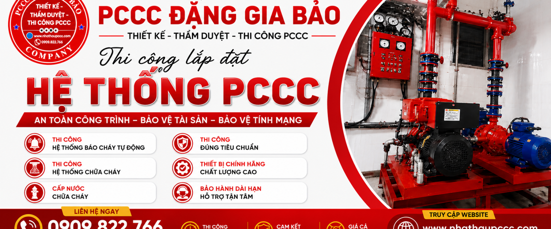 Thi công lắp đặt hệ thống PCCC
